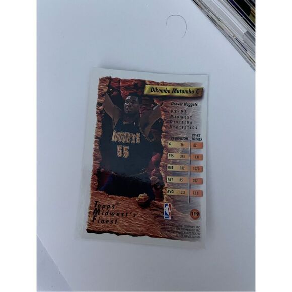 Dietembo mutumbo 1993 topps finest #119 mint condition - Picture 2 of 2